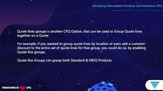 Mission Three: Multi&ndash;Dimensional Quoting MDQ & Quote Line Groups