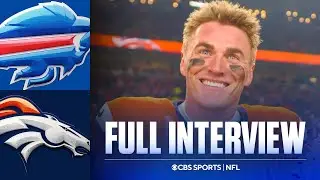 Bo Nix reacts to the overtime win against the Bills in the Divisional Round