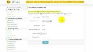 AdHitProfits   How to make a Withdrawal