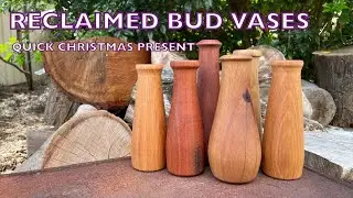 BUD VASE - RECLAIMED WOOD - SATISFYING WOOD TURNING