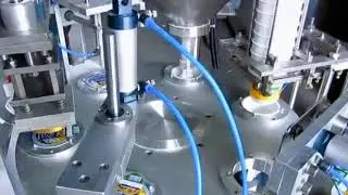 Automatic rotary liquid sauce paste cup filling closing machine