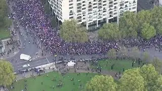 Anti-Brexit protesters converge on London