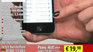 Callstel Bluetooth-Headset-Adapter mit Klinke-Anschluss, 3,5 mm