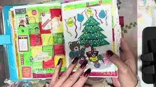 Cozy play with gouache in my Hobonichi Cousin Avec plus a flip of the weeks🥰