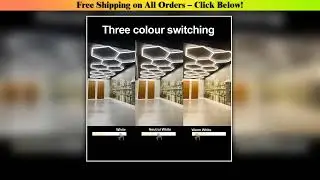 Honeycomb Hexagon LED Pendant Light  Color Temperature Adjustable Dimmable Ambient Lighting for