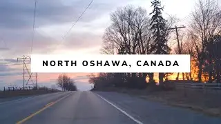 ASMR Evening Drive - North Oshawa to Brooklin, Ontario, Canada