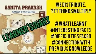 Learner&rsquo;s Diary | Class 8 Maths | We Distribute, Yet Things Multiply | Ganit Prakash #viral #maths