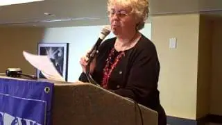 Ann Lockhart presenting the NFPW resolution to conclude the 2009 conference