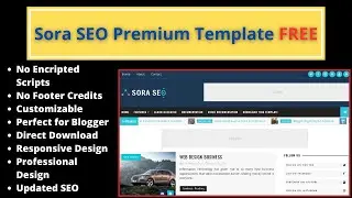 Download Sora SEO Premium Template FREE - Blogger Template for ADSENSE Approval