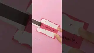 Tear me card with secret message ❤️ #diy #card #youtubeshorts #scrapbooking