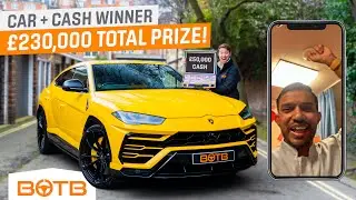 &pound;230K Win For Cruise Ship Worker! BOTB Dream Car Winner Clive Fernandes &ndash; Lamborghini Urus + &pound;50K!