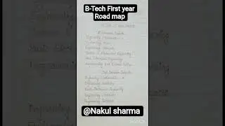 B- tech First Year 🥇Road map 🗺️