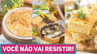 3 RECEITAS RÁPIDAS para o FERIADO - Quiche, Torta de Frango e Bolo Mesclado DELICIOSO!