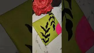 very easy canvas boho painting 🎨#esay #canvas #bohoart 🌹