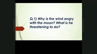 Class 6 The wind and the moon 🌙 (Question answer)