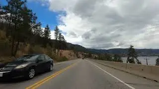 FULL Hour 4K Drive Along Okanagan Lake toward West Kelowna and Fintry Provincial Park