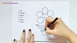 ( Flowers )  Color By Number - Flower Drawing and Coloring