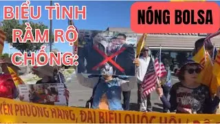 N&oacute;ng:Biểu T&igrave;nh Chống VC Nguyễn Phương Hằng v&agrave; Việt Gian N&uacute;p B&oacute;ng Cờ V&agrave;ng