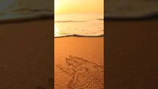 🌊 Divine Waves Reveal &ldquo;Shree Ram&rdquo; | Sand Art of Ram & Sita | #Shorts