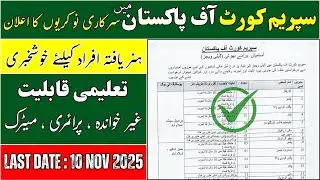 Supreme Court Pakistan Jobs 2025 Advertisement | How to Apply Step by Step