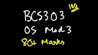 OS MODULE 3 BCS303 Operating System | 22 Scheme VTU 3rd SEM CSE