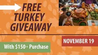 Free Turkey Saturday November 19th