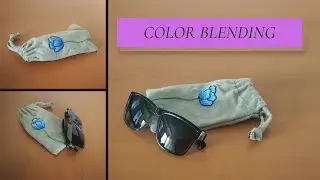 COLOR BLENDING | FREE upcycle COURSE | How to make sunglasses case with embroidered Blue flower