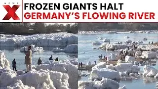 Locals Stunned by Massive Icebergs Blocking Germany&rsquo;s Elbe River Spectacle | NewsX