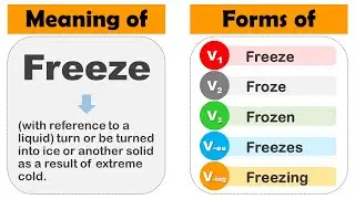 Freeze Past Tense, V1 V2 V3 V4 V5 Form Of Freeze, Past Participle Of Freeze and Example Sentences