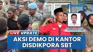 Mahasiswa LMND dan IMM SBT Gelar Aksi bakar Ban di Kantor Disdikpora Seram Bagian Timur, Maluku