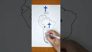 Religion in South America Countries | Map drawing #shorts #religion #drawing #education #viral