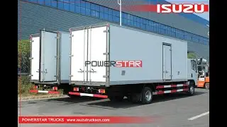 Japan powerstar trucks Freezer trucks Isuzu ELF Refrigerated cooling van truck