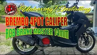 UNBOXING | INSTALLING BREMBO 4 POT CALIPER | RCB BRAKE MASTER 14MM | SOLID NA SOLID | DAGDAG ANGAS
