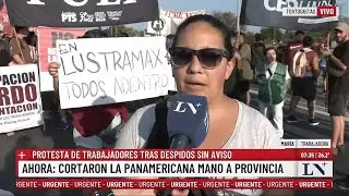 Trabajadores de Lustramax  cortan Panamericana para visibilizar el conflicto.