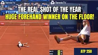 The most insane forehand of the year, on the floor! Quentin Halys at the Swiss Open Gstaad 2024