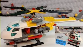 Cara modif helikopter lego Mainan idukasi mobil pesawat kereta hewan