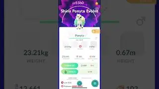 Green Shiny Ponyta Evolve #pokemon #pokemongo