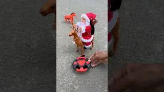 Rc Santa Claus Sleigh And Reindeer gift Unboxing & Testing