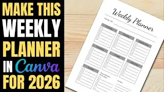 One-Page Weekly Planner in Canva | Easy Step-by-Step Tutorial!