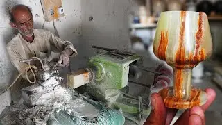 How To Make a Beautiful Two Shaded Marble Glass With Amazing Skills | Real Life Crafts |
