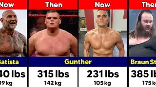 😲 Shocking Weight Transformations WWE Wrestlers - Then vs Now