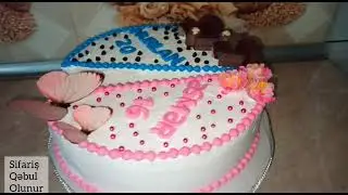 iki rəngli tort                                      #ikirenglitort #qıztortu #oglantortu #əkiztortu