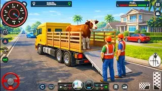 Animal Cargo Truck Transporter - Gameplay Simulator - Offroad Farm Animal Transport  ( Android )