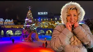Новогодний Киев. Зимний каток Roshen Winter Village в Киеве. Киев Рождество.