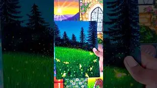 Have you ever seen fireflies before?? #acrylicpaiting #fireflies #painting