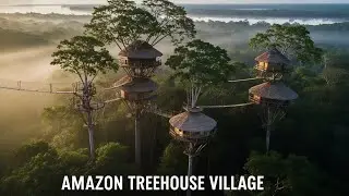 On the Amazon River: The Mysterious Life of a Treehouse Tribe and Honey Harvest at 200m