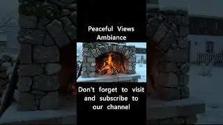 Cozy Winter Ambiance | Heavy Snowfall & Crackling Garden Fireplace for Sleep & Relaxation #fireplace