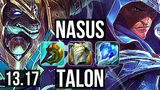 NASUS vs TALON (MID) | Quadra, Godlike, Rank 13 Nasus | TR Master | 13.17