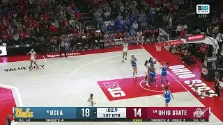 Jaloni Cambridge Gets it to Fall at the End of the First vs. UCLA | Ohio State Women's Basketball