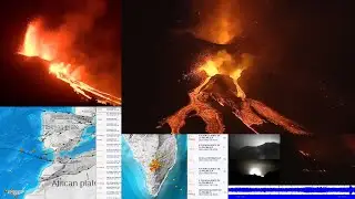Live Cumbre Vieja Volcano Eruption Monitoring (1080p Multiview)